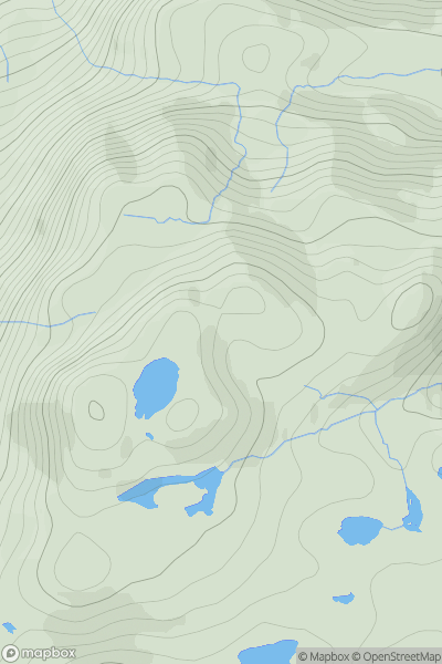 Thumbnail image for Meall nan Clach [Knoydart to Glen Kingie] showing contour plot for surrounding peak